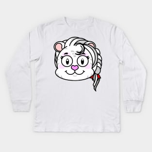 CNY: YEAR OF THE TIGER (GIRL) Kids Long Sleeve T-Shirt